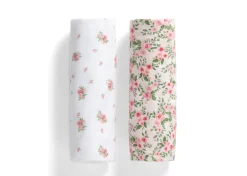 100% Cotton Flannel Baby Receiving Blankets - 2 Pack