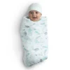 100% Cotton Muslin Baby Receiving Blankets - 2 Pack
