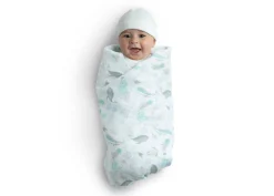 100% Cotton Muslin Baby Receiving Blankets - 2 Pack