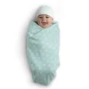 100% Organic Jersey Cotton Baby Receiving Blankets - 2 Pack