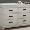 Asher 6 Drawer Dresser with Changing Top and Interlocking Drawers