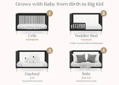 Austin Acrylic 4-in-1 Convertible Crib