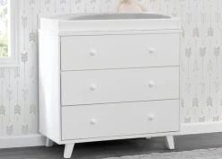 Ava 3 Drawer Dresser with Changing Top and Interlocking Drawers