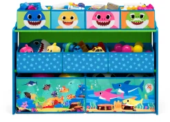 Baby Shark Deluxe 9 Bin Design and Store Toy Organizer