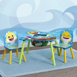 Baby Shark Kids Table and Chair Set With Storage
