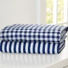 Blue Gingham Fitted Crib Sheets - 2 Pack