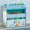 Bluey Design & Store 6 Bin Toy Storage Organizer