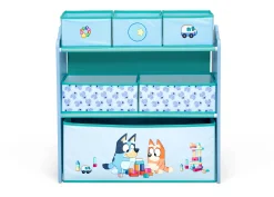 Bluey Design & Store 6 Bin Toy Storage Organizer