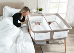 Bondi Beechwood Twin Bassinet