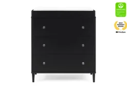 Bowie 3 Drawer Dresser with Changing Top and Interlocking Drawers