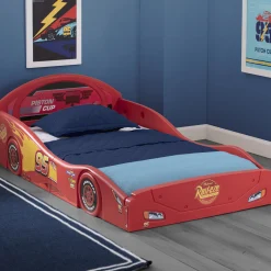 Cars Lightning McQueen Plastic Sleep and Play Toddler Bed