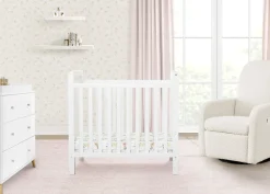Classic Mini Crib with 2.75-inch Mattress - Convertible to Twin Bed