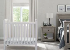 Classic Mini Crib with 2.75-inch Mattress - Convertible to Twin Bed