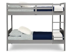 Convertible Twin Bunk Bed with Ladder and Guardrails