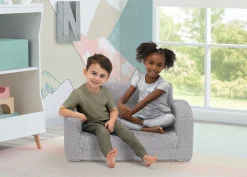 Cozee Flip-Out Sherpa 2-in-1 Convertible Sofa to Lounger for Kids