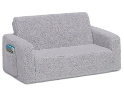 Cozee Flip-Out Sherpa 2-in-1 Convertible Sofa to Lounger for Kids