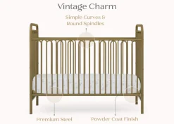 Darcy 4-in-1 Convertible Metal Crib