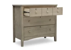 Farmhouse 3 Drawer Dresser with Changing Top and Interlocking Drawers
