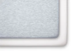 Fitted Crib Sheets - 2 Pack, White & Heather Grey