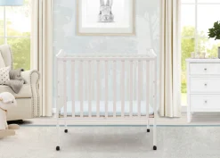 Folding Portable Mini Baby Crib with 1.5-inch Mattress