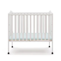Folding Portable Mini Baby Crib with 1.5-inch Mattress