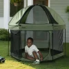 Hexagon Pop Up Play Yard with Removable Canopy