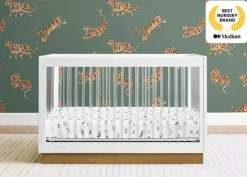 James Acrylic 4-in-1 Convertible Crib
