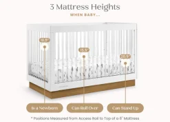 James Acrylic 4-in-1 Convertible Crib