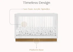 James Acrylic 4-in-1 Convertible Crib