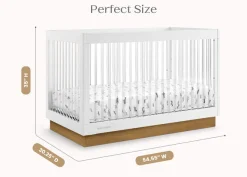 James Acrylic 4-in-1 Convertible Crib