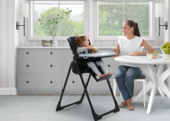 Jeep Classic Black Convertible 2-in-1 High Chair for Babies and Toddlers with Adjustable Height, Recline & Footrest