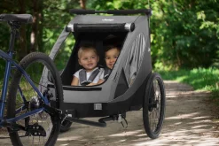 Jeep Everest 2-in-1 Child Bike Trailer and Stroller for 2 Kids