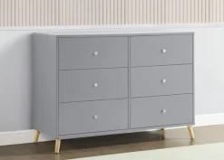 Jordan 6 Drawer Dresser with Interlocking Drawers