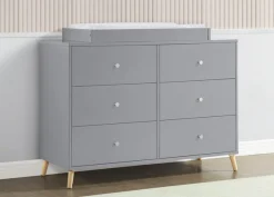 Jordan 6 Drawer Dresser with Interlocking Drawers