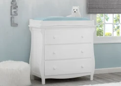 Lancaster 3 Drawer Dresser with Changing Top and Interlocking Drawers