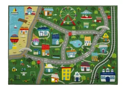 Large Road Map Activity Rug for Girls and Boys - 54-inch L x 39-inch W