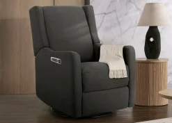 Mercer Electronic Power Recliner and Swivel Glider with USB-A and Type-C Ports in Stain-Resistant Performance Fabric