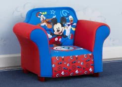 Mickey Mouse Kids Upholstered Chair with Sculpted Plastic Frame
