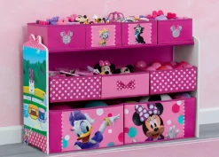 Minnie Mouse Deluxe 9 Bin Design and Store Toy Organizer