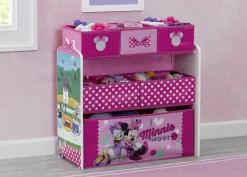 Minnie Mouse Design and Store 6 Bin Toy Organizer