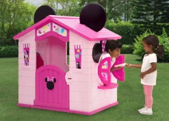 Minnie Mouse Plastic Indoor/Outdoor Playhouse with Easy Assembly