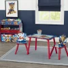 Nick Jr. PAW Patrol 4-Piece Playroom Solution – Set Includes Table and 2 Chairs and 6-Bin Toy Organizer