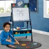 Outer Space Round Area Rug for Kids, 39-Inch