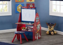 PAW Patrol Deluxe Kids Art Table - Easel, Desk, Stool, Toy Organizer