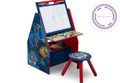 PAW Patrol Deluxe Kids Art Table - Easel, Desk, Stool, Toy Organizer