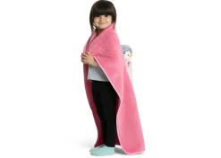 Personalized Sherpa Throw Blanket with Storage Pocket for Kids