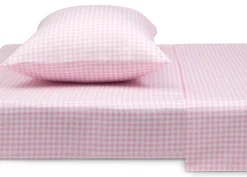Pink Gingham 3-Piece Twin Sheet Set