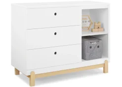 Poppy 3 Drawer Dresser with Cubbies and Interlocking Drawers