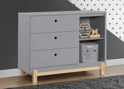 Poppy 3 Drawer Dresser with Cubbies