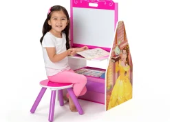 Princess Activity Center - Easel Desk with Stool & Toy Organizer